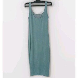 LUX LA Teal Suede Mini Party Dress Small Sleeveless Bodycon